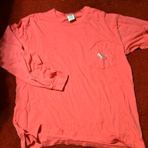 PINK Victoria's Secret Coral Long Sleeve Tee